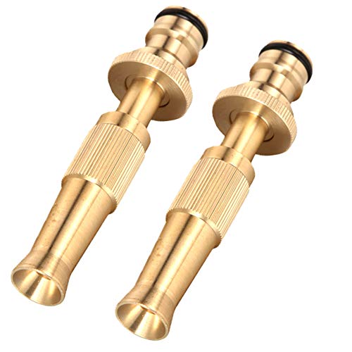 BETOY Messing-Spritzpistole 2 Stück Garten-Spritzpistole aus Messing Gartenspritze mit Steckkupplung für Gartenschlauch, Schnellanschlüsse Auto Wasserpistole von BETOY