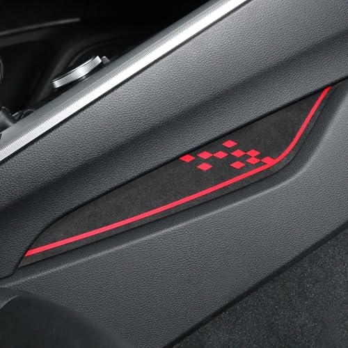BETTERHUMZ Kompatibel mit Audi A4 B9 A5 2017-2024 aus Alcantara Mittelkonsole Seitenverkleidung Streifen Sport Aufkleber Auto Innenraum Tuning Zubehör (aus Alcantara) von BETTERHUMZ