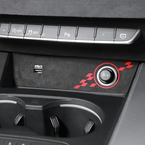 BETTERHUMZ Kompatibel mit Audi A4 S4 B9 A5 S5 RS5 2017–2024 für Alcantara Mittelkonsole Zigarettenanzünder Panel Aufkleber Steckdose USB-Anschluss Ladepanel Verkleidung Innenzubehör (mit BETTERHUMZ Kompatibel mit Audi A4 S4 B9 A5 S5 RS5 2017–2024 für Alcantara Mittelkonsole Zigarettenanzünder Panel Aufkleber Steckdose USB-Anschluss Ladepanel Verkleidung Innenzubehör (mit von BETTERHUMZ