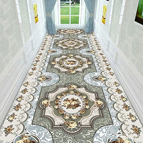 BETTKEN Runner-Teppich rutschfeste Waschbare Beunruhigte Bereiche Rug Hallway Carpet Runner for Küche Wohnzimmer Schlafzimmer Eingangsstraßen (Size : 80x500cm) von BETTKEN