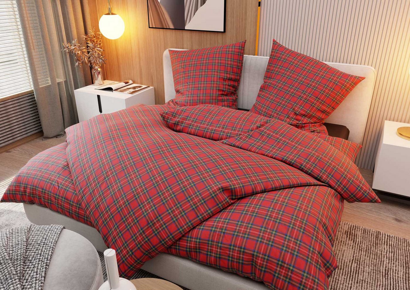 BETTWAESCHE-MIT-STIL Bettwäsche Flanell Bettwäsche Schotten Tartan - verschiedene Farben, Flanell BETTWAESCHE-MIT-STIL Bettwäsche Flanell Bettwäsche Schotten Tartan - verschiedene Farben, Flanell von BETTWAESCHE-MIT-STIL