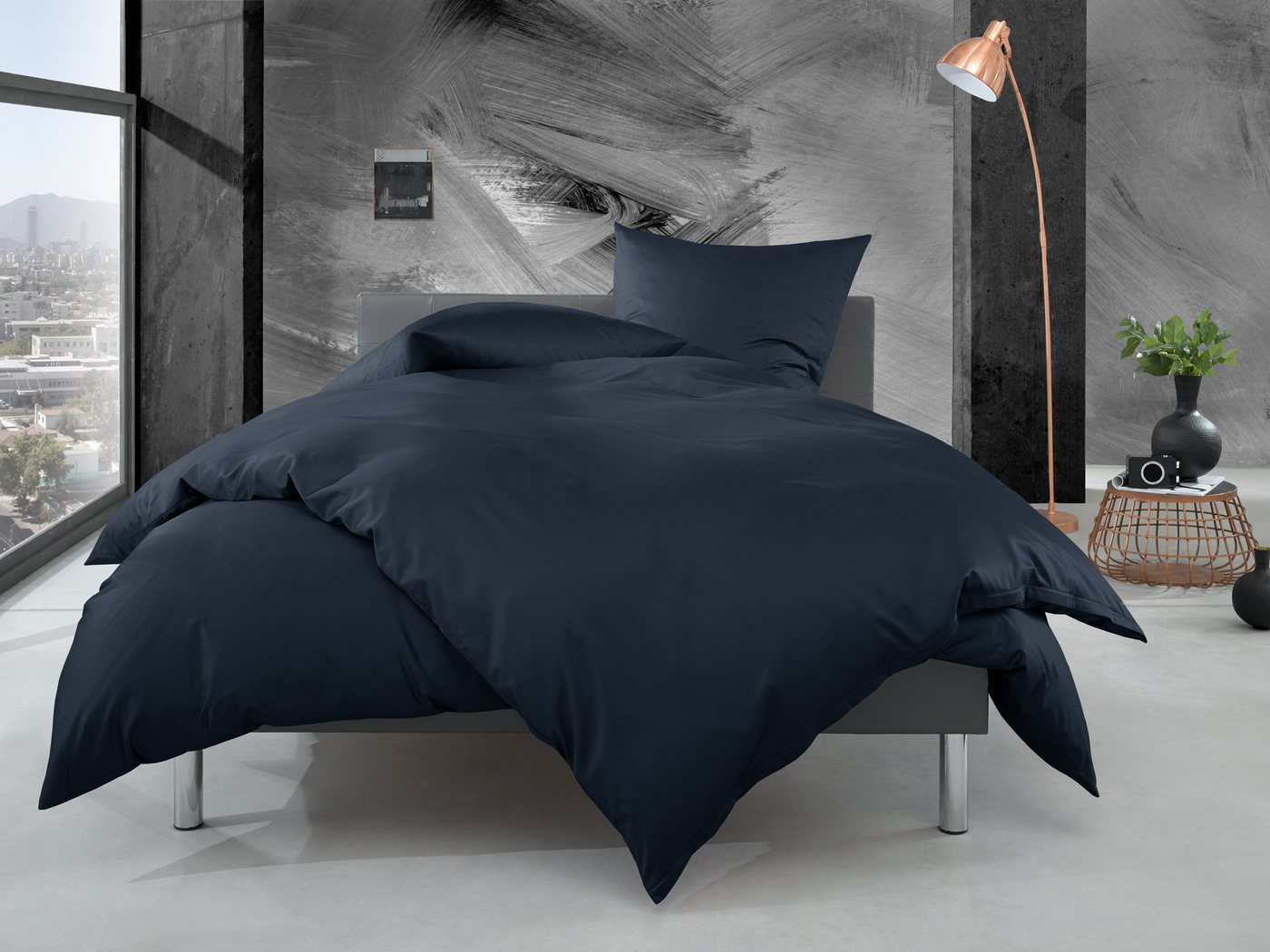 BETTWAESCHE-MIT-STIL Bettwäsche Mako Perkal Bettwäsche uni einfarbig, Perkal, 2 teilig von BETTWAESCHE-MIT-STIL