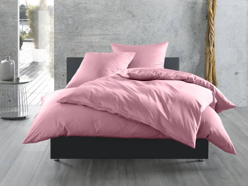 BETTWAESCHE-MIT-STIL Bettwäsche Mako Satin Bettwäsche uni einfarbig, Mako-Satin, 3 teilig von BETTWAESCHE-MIT-STIL