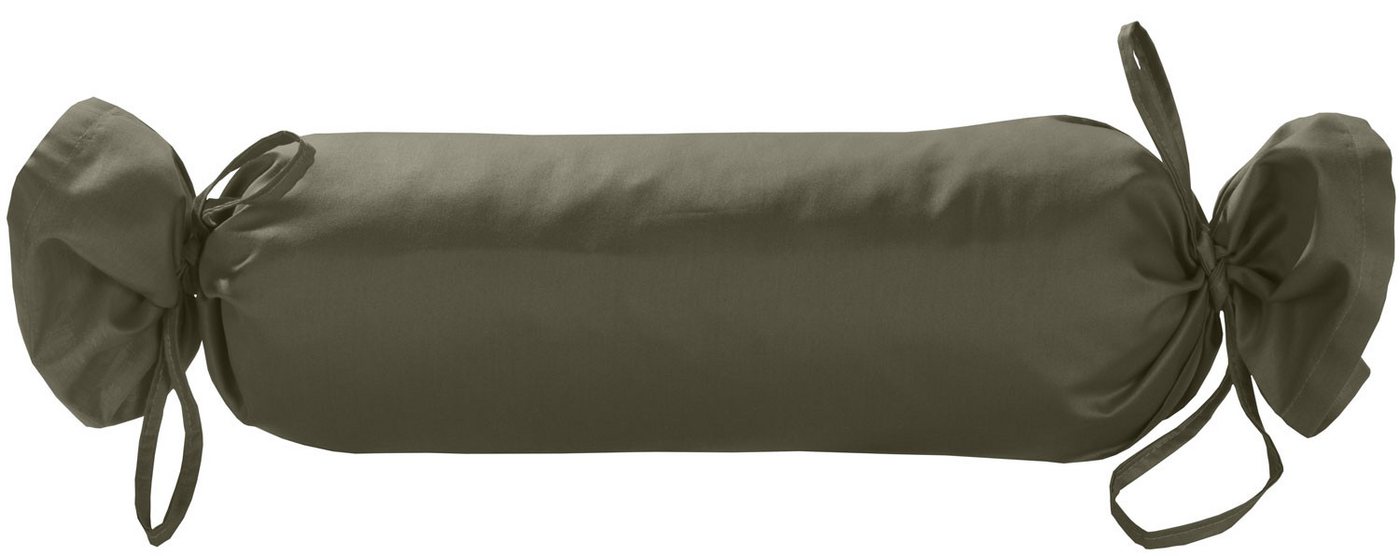 BETTWAESCHE-MIT-STIL Nackenrollenbezug Mako Satin Nackenrollen Bezug 15x40 uni einfarbig, (1 Stück) von BETTWAESCHE-MIT-STIL