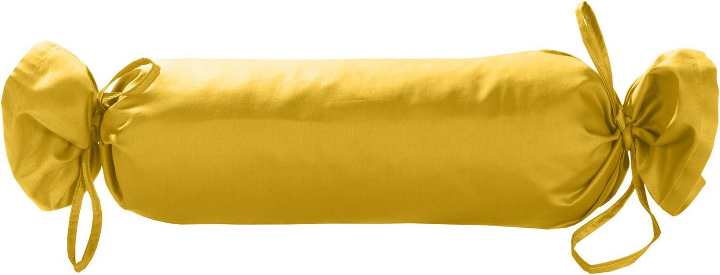BETTWAESCHE-MIT-STIL Nackenrollenbezug Mako Satin Nackenrollen Bezug 15x40 uni einfarbig, (1 Stück) von BETTWAESCHE-MIT-STIL