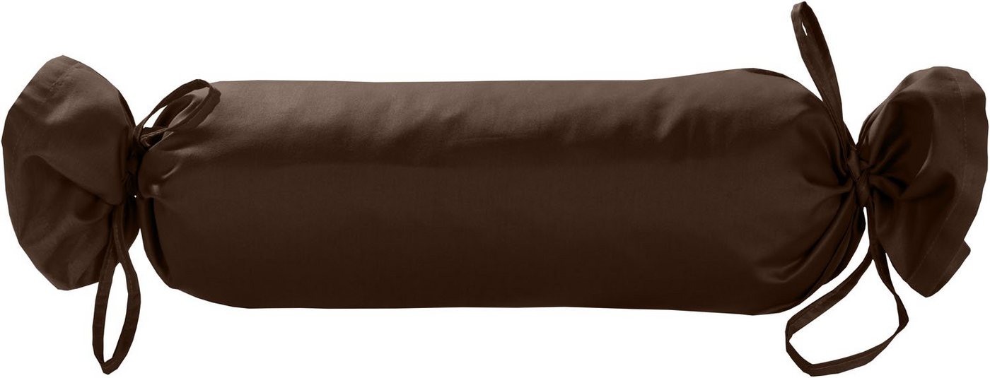 BETTWAESCHE-MIT-STIL Nackenrollenbezug Mako Satin Nackenrollen Bezug 15x40 uni einfarbig, (1 Stück) von BETTWAESCHE-MIT-STIL