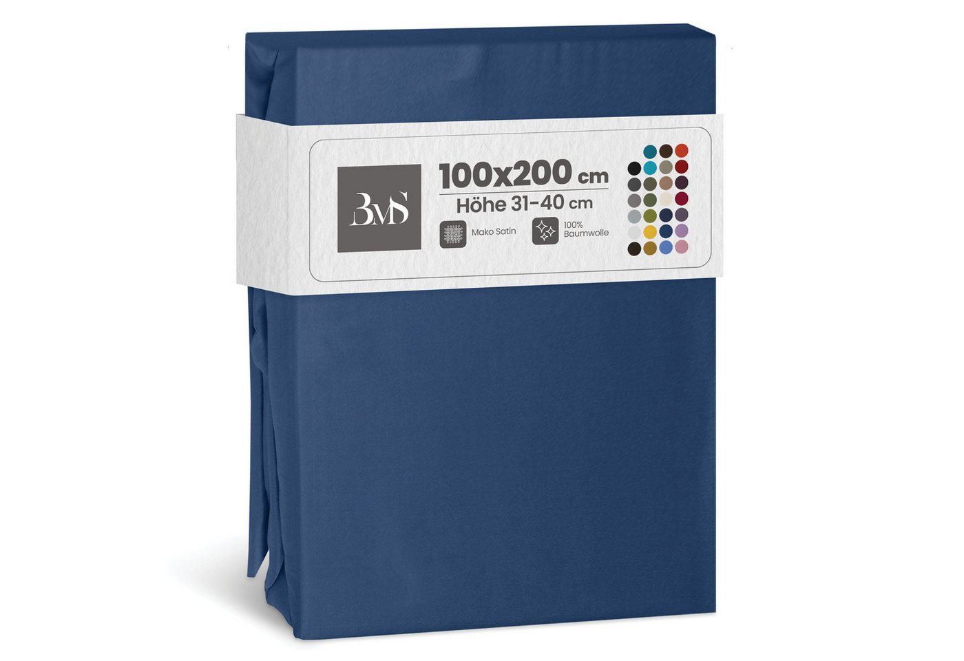 BETTWAESCHE-MIT-STIL Spannbettlaken Mako Satin Spannbettlaken, Matratzenhöhe 31-40 cm, Mako-Satin, Gummizug: rundum, (1 Stück) von BETTWAESCHE-MIT-STIL