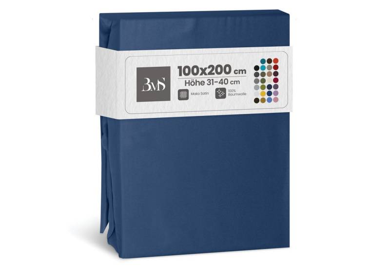 BETTWAESCHE-MIT-STIL Spannbettlaken Mako Satin Spannbettlaken, Matratzenhöhe 31-40 cm, Mako-Satin, Gummizug: rundum, (1 Stück) von BETTWAESCHE-MIT-STIL