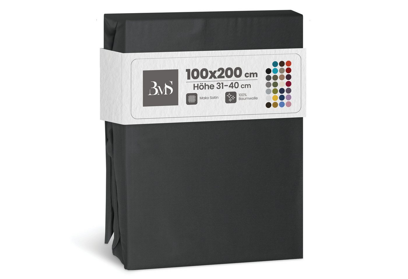 BETTWAESCHE-MIT-STIL Spannbettlaken Mako Satin Spannbettlaken, Matratzenhöhe 31-40 cm, Mako-Satin, Gummizug: rundum, (1 Stück) von BETTWAESCHE-MIT-STIL