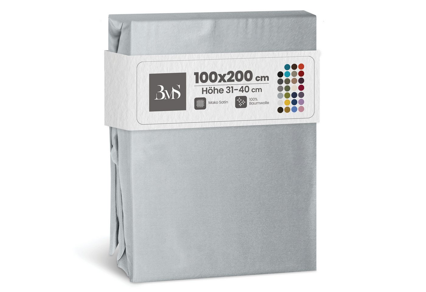 BETTWAESCHE-MIT-STIL Spannbettlaken Mako Satin Spannbettlaken, Matratzenhöhe 31-40 cm, Mako-Satin, Gummizug: rundum, (1 Stück) von BETTWAESCHE-MIT-STIL