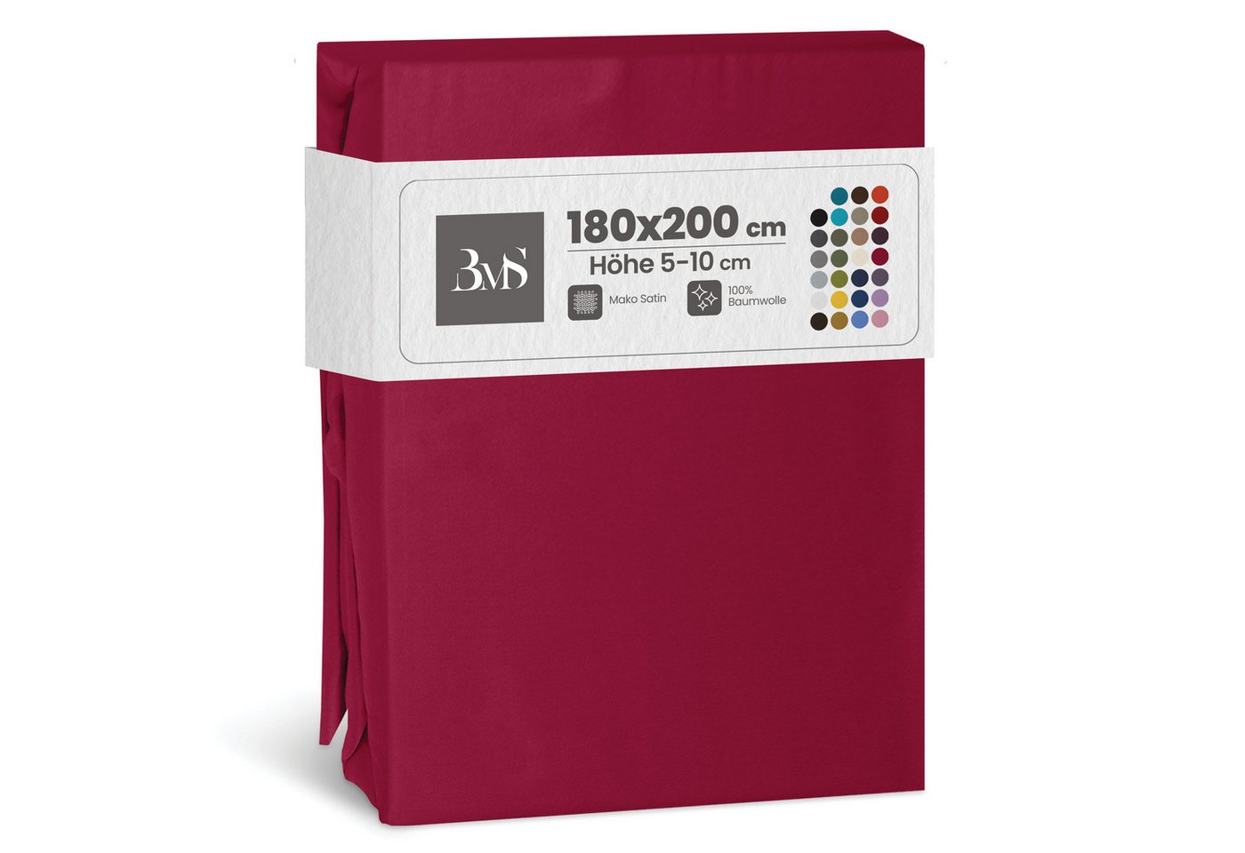 BETTWAESCHE-MIT-STIL Spannbettlaken Mako Satin Spannbettlaken, Topper 5-10 cm, Mako-Satin, Gummizug: rundum, (1 Stück) von BETTWAESCHE-MIT-STIL