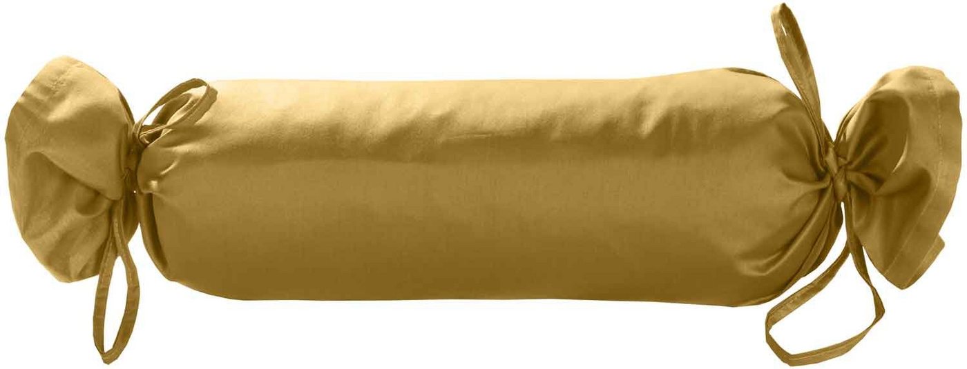BETTWAESCHE-MIT-STIL Nackenrollenbezug Mako Satin Nackenrollen Bezug 15x40 uni einfarbig, (1 Stück) von BETTWAESCHE-MIT-STIL