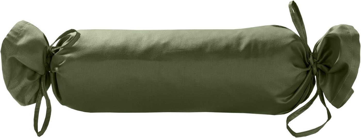 BETTWAESCHE-MIT-STIL Nackenrollenbezug Mako Satin Nackenrollen Bezug 15x40 uni einfarbig, (1 Stück) von BETTWAESCHE-MIT-STIL