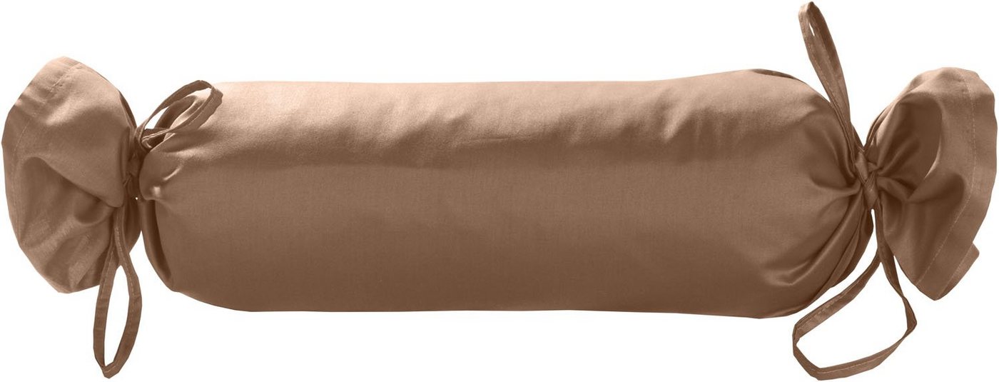 BETTWAESCHE-MIT-STIL Nackenrollenbezug Mako Satin Nackenrollen Bezug 15x40 uni einfarbig, (1 Stück) von BETTWAESCHE-MIT-STIL
