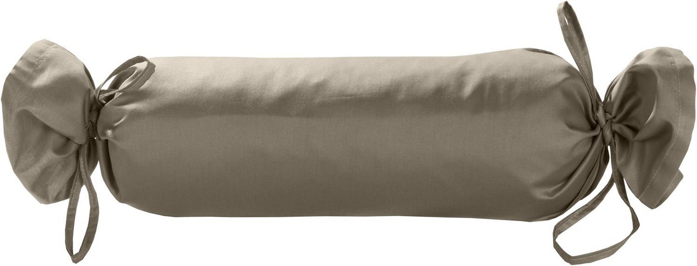 BETTWAESCHE-MIT-STIL Nackenrollenbezug Mako Satin Nackenrollen Bezug 15x40 uni einfarbig, (1 Stück) von BETTWAESCHE-MIT-STIL