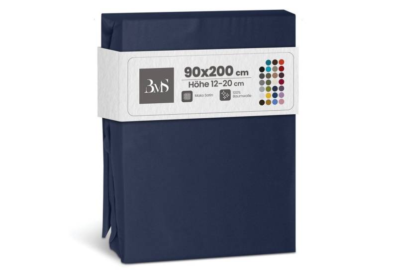 BETTWAESCHE-MIT-STIL Spannbettlaken Mako Satin Spannbettlaken, Matratzenhöhe 12-20 cm, Mako-Satin, Gummizug: rundum, (1 Stück) von BETTWAESCHE-MIT-STIL