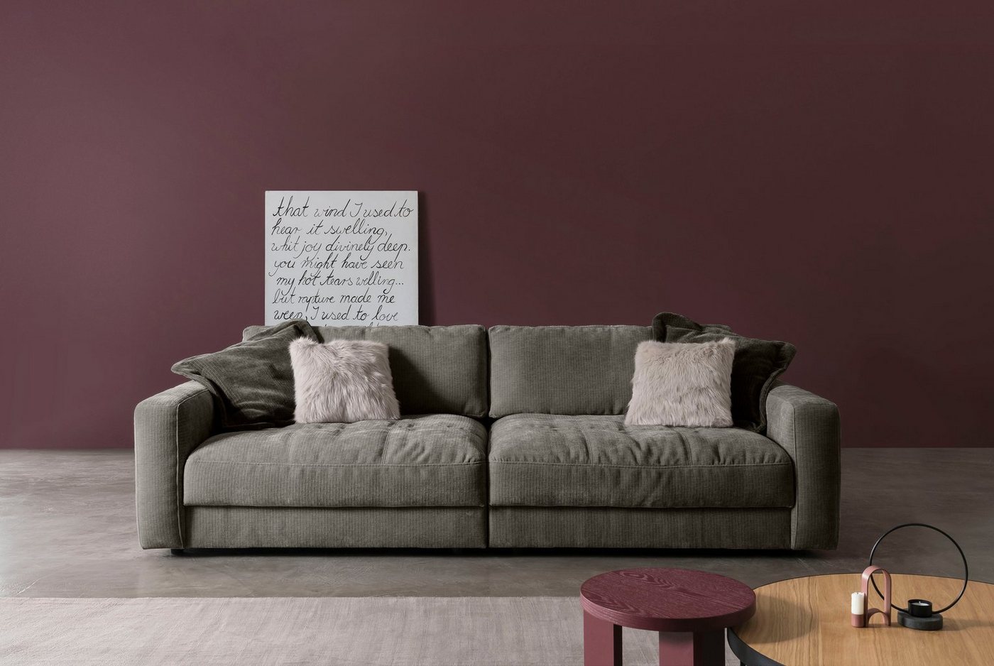 BETYPE Big-Sofa Be Comfy, legerer Sitzkomfort, wahlweise mit manueller Sitztiefenverstellung von BETYPE