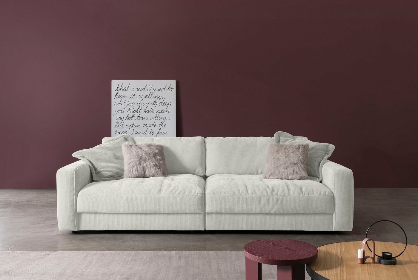 BETYPE Big-Sofa Be Comfy, legerer Sitzkomfort, wahlweise mit manueller Sitztiefenverstellung von BETYPE