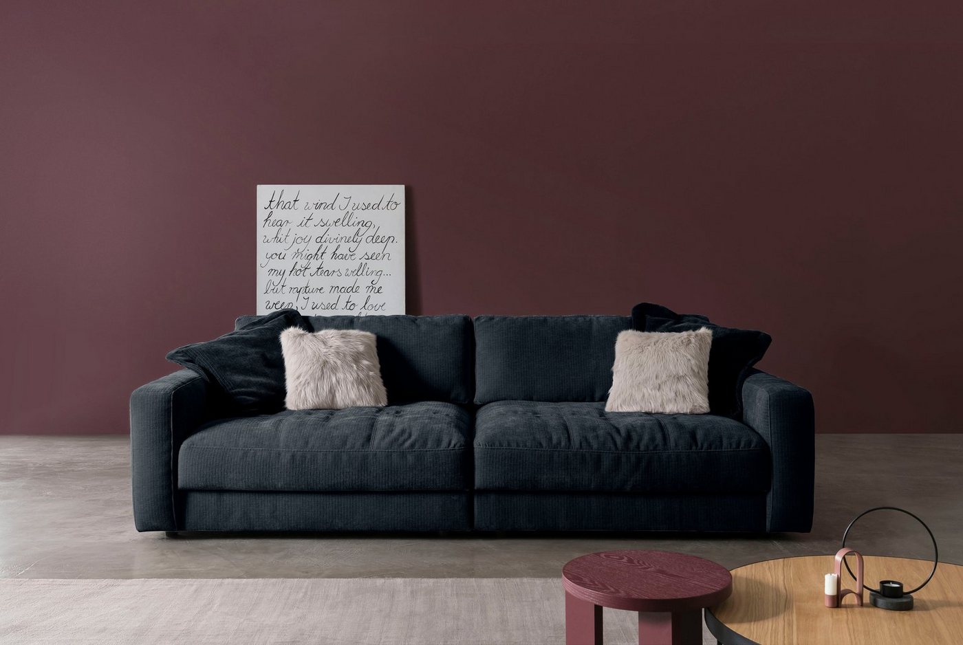 BETYPE Big-Sofa Be Comfy, legerer Sitzkomfort, wahlweise mit manueller Sitztiefenverstellung von BETYPE