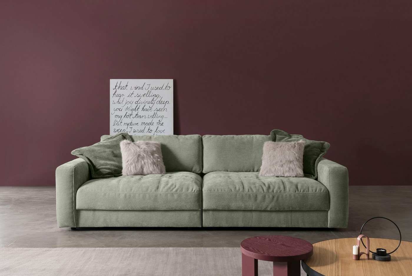 BETYPE Big-Sofa Be Comfy, legerer Sitzkomfort, wahlweise mit manueller Sitztiefenverstellung von BETYPE