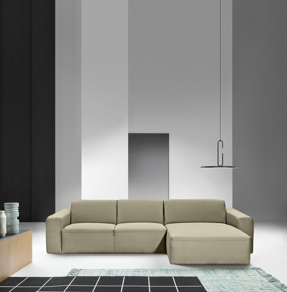 BETYPE Ecksofa Be True, L-Form, mit zeitlosem Design und tiefer Sitzfläche von BETYPE