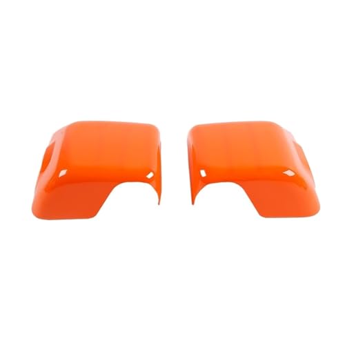 BEUAOCK Auto-Rückspiegelgehäuse mit Lichtdekorationsabdeckung, kompatibel mit Jeep Wrangler JL Gladiator JT 2018 2019 2020 2021 2022 2023 Up(Orange) von BEUAOCK