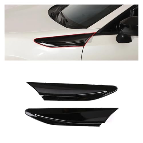 BEUAOCK Kompatibel mit Subaru BRZ, kompatibel mit Toyota 86 GT86 2012–2020, seitlicher Luftauslass, Kotflügelflosse, Lüftungsverkleidung, Carbonfaser-Bodykit, Aufkleberzubehör(Black) von BEUAOCK
