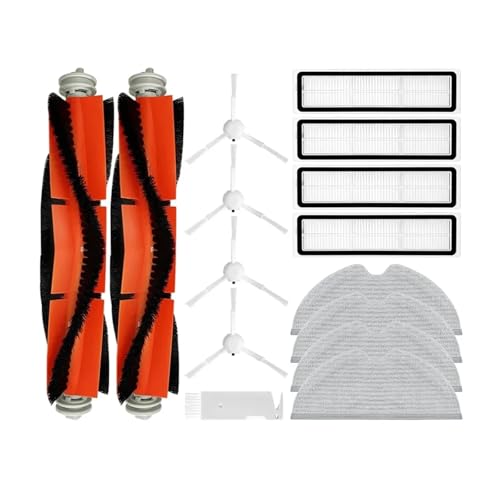 BEUAOCK Kompatibel mit Xiaomi Trouver Roboter LDS Staubsauger-Mopp-Finder/RLS3 Zubehör Hauptseitenbürste Hepa-Filter Wischlappen von BEUAOCK