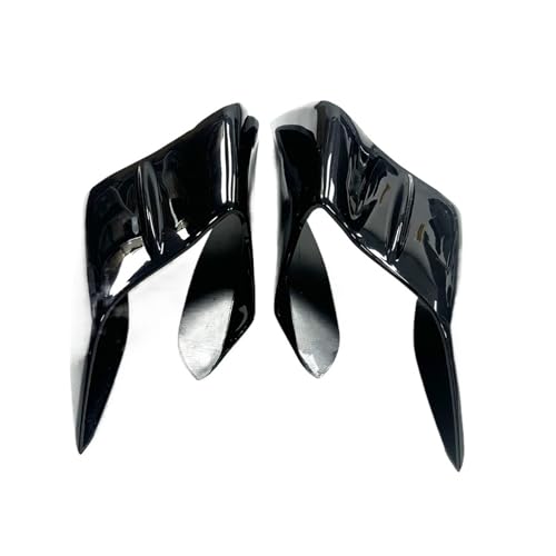 BEUAOCK Motorrad Fester Windflügel kompatibel mit Yamaha YZF R3 R25 2019-2022 23 24 Motorrad benutzerdefinierte aerodynamische Seitenwindflügel Spoiler Wanne(Bright black) von BEUAOCK