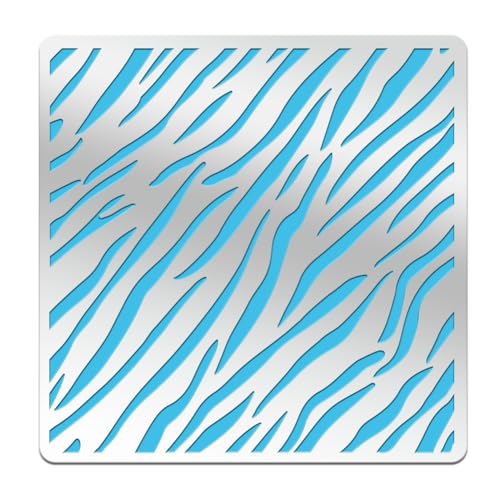BEUNITONE Metallschablone Zebramuster Schablone Zum Malen Zebrahaut Muster Schablone Edelstahl Schablone Wiederverwendbare Vorlage Für Holz Leinwand Papier Stoff Boden Wand Und Scrapbooking Projekte von BEUNITONE
