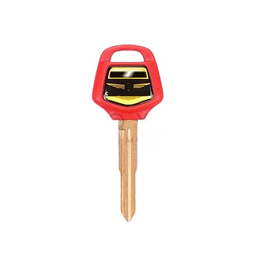 BEUTEE Neuer Schlüsselrohling Motorrad Ersatz für ungeschnittene Schlüssel GL1200 GL1000 GL1500 GL 1500 1000 1200 GL1800 1800 GOLD WING (Color : A 1 Stück Red, Size : 7) von BEUTEE
