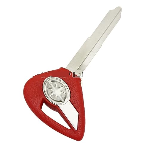 BEUTEE Ungeschnittene Schlüsselklinge für Motorrad, Schwarz/Rot, kompatibel mit v-Star DS400 DS650 XVS400 XVS650 XV1900 XVS1300 XVS950 (Color : Red) von BEUTEE