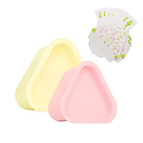 DIY Sushi-Formen für Anfänger, Dreieck-Sushi-Formen Reisbällchen Maker Sushi-Kit, Onigiri-Form 2 Stück + 100 Einweg-Onigiri-Verpackungsbeutel von BEVIEVER