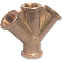 Bevo - 4-Wege Verteiler Gabelstück allseitig Innengewinde 1/2 Zoll Messing - Messing von BEVO