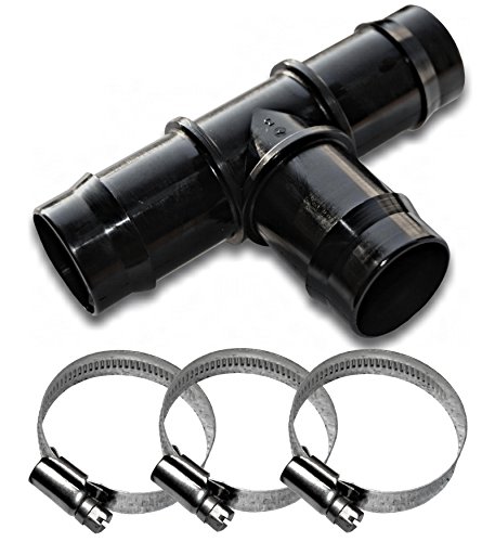 BEVO T-Stück Schlauchtülle Verbinder Fitting für Ø32 mm Schlauch (T-Stück Ø32mm + 3 Schlauchschellen) von BEVO