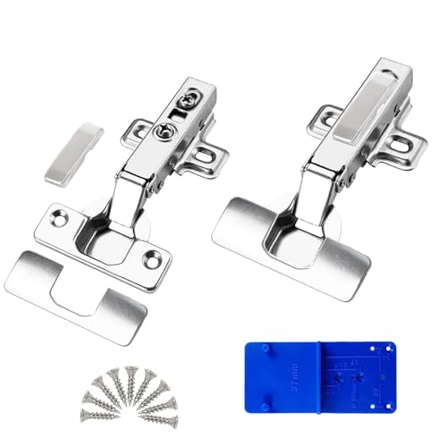 2 Stück Schrankscharniere, 110 Grad Schrankscharnier Mit Dämpfungsfunktion, Topfscharnier 35mm, Eckanschlag Soft Close Scharniere, Aufschraubscharnier Softclose, für Küchenschrank Schranktür 2 Stück Schrankscharniere, 110 Grad Schrankscharnier Mit Dämpfungsfunktion, Topfscharnier 35mm, Eckanschlag Soft Close Scharniere, Aufschraubscharnier Softclose, für Küchenschrank Schranktür von BEXPECTED