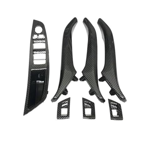BEYEPZNZCK Auto Innengriffabdeckung 7-teiliges Set Aus Kohlefaser Für Den Innenbereich Der Tür, LHD, RHD, Für 5er-Reihe F10 F11 F18 520i 523i 525i 528i 535i(‎Lhd Assembly Set) von BEYEPZNZCK