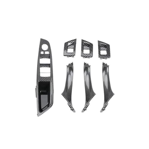 BEYEPZNZCK Auto Innengriffabdeckung Carbon Fiber Auto Innen Tür Griff Pull Platte Set (7PCS) Für 5 Series F10/F11(A) von BEYEPZNZCK