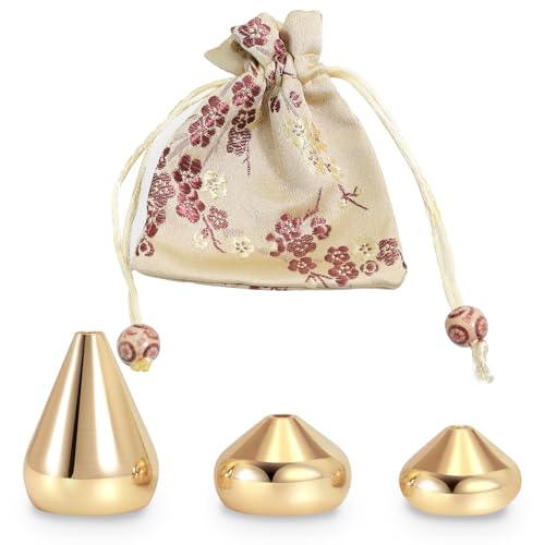 BEYLAB Wassertropfen Messing 3 Stück Räucherstäbchenhalter mit Aufbewahrungstasche Halter Weihrauchbrenner Klein Räuchergefäß Räucherstäbchen BEYLAB Wassertropfen Messing 3 Stück Räucherstäbchenhalter mit Aufbewahrungstasche Halter Weihrauchbrenner Klein Räuchergefäß Räucherstäbchen von BEYLAB