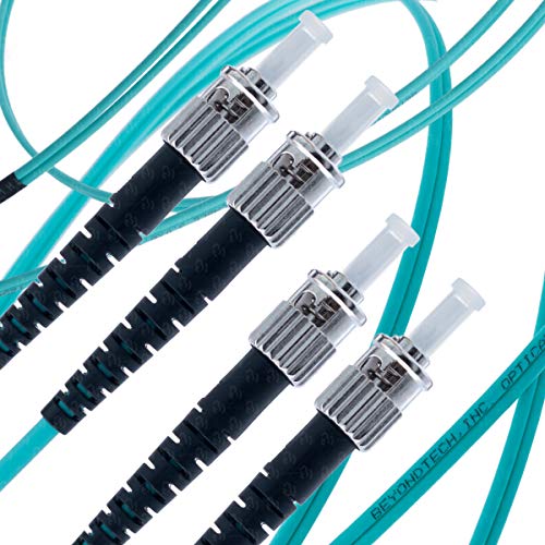 BEYONDTECH LWL-Kabel ST zu ST OM3 Duplex Multimode (20 Meter) - UPC/UPC Doppel-LWL-Patchkabel - 50/125 (LSZH) von BEYONDTECH