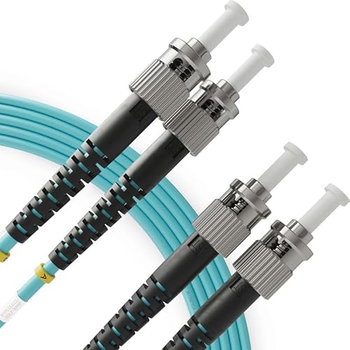BEYONDTECH LWL-Kabel ST zu ST OM3 Duplex Multimode (5 Meter) - UPC/UPC Doppel-LWL-Patchkabel - 50/125 (LSZH) von BEYONDTECH