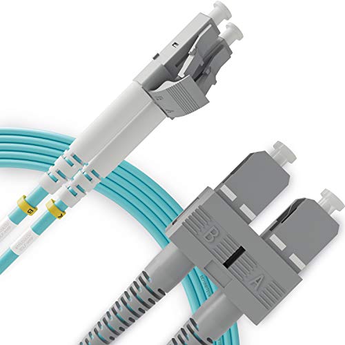 BEYONDTECH LWL Patchkabel LC SC OM4 - Glasfaser Multimode Duplex (0.5 Meter) UPC/UPC - 50/125 40G (LSZH) von BEYONDTECH