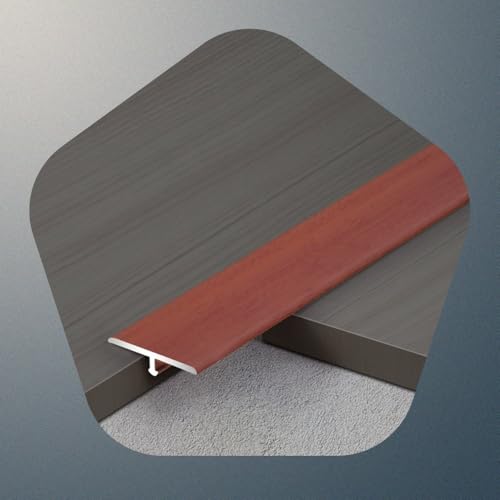 Bodenübergangsleiste, Aluminium-T-Formleisten, flache Schwellentrennwand, 36-Zoll-Abdeckung for Laminatdielen und Fliesen(Dark Curry,W 4cm) von BEZEOVDWJ