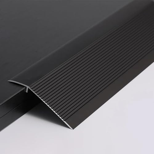 Bodenübergangsleiste, Schwellenaluminium 36'' Rampen for Türen, Teppich, Eingangstür, Rollstuhl, einfach zu installieren(Black,W10cm(4in)) von BEZEOVDWJ