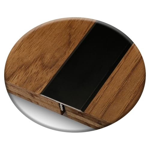 Bodenübergangsleiste, T-förmige Aluminium-Kantenleiste for Teppich und Fliesen, 91,4 cm zuschneidbare Schwellen-Flachteiler(Black,W 33mm) von BEZEOVDWJ