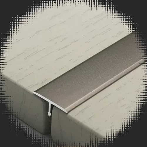 Bodenübergangsleiste, Teppich, Aluminiumabdeckung, 36" T-Formteil, flache Trennschwelle zu Fliesen, leicht schneiden(Light Yellow,15mm) von BEZEOVDWJ