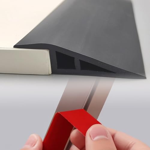 Bodenübergangsleiste, Teppich 1 m, selbstklebende Schwelle, PVC-Reduzierabdeckung for Türhöhe 7–10 mm(Black) von BEZEOVDWJ
