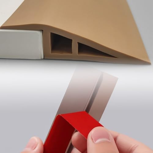 Bodenübergangsleiste, Teppich 1 m, selbstklebende Schwelle, PVC-Reduzierabdeckung for Türhöhe 7–10 mm(Brown) von BEZEOVDWJ