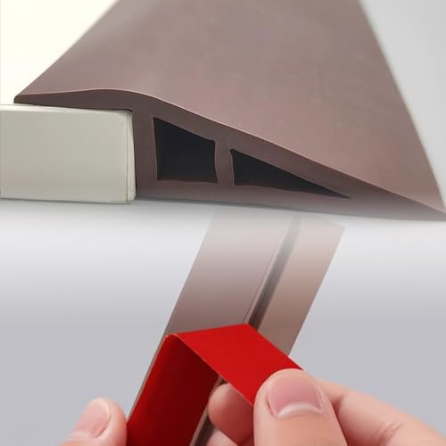Bodenübergangsleiste, Teppich 1 m, selbstklebende Schwelle, PVC-Reduzierabdeckung for Türhöhe 7–10 mm(Curry) von BEZEOVDWJ