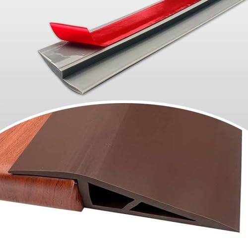 Bodenübergangsleiste, selbstklebende Schwellenreduzierung, 3, Fuß PVC-Teppich, Kantenbesatz for Rampe, leicht zu schneiden(Curry,H 20mm) von BEZEOVDWJ